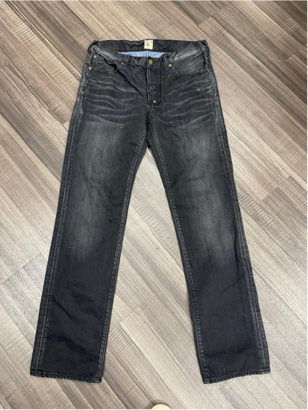 Men's PRPS Straight Leg Jeans, Black, Waist 34